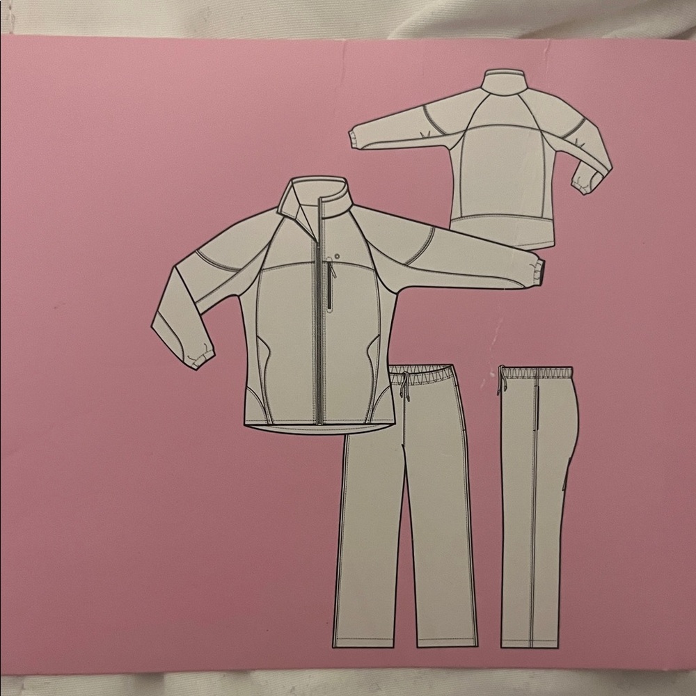 Girls 2-Piece Danskin Now White and Pink Girls' Track Set - Picture 7 of 9